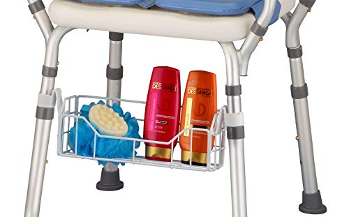 Nova Shower Chair Basket Accessory, Shampoo & Soap Holder for Shower & Bath Chair, Basket Caddy for Bath & Shower Chair, Universal Fit