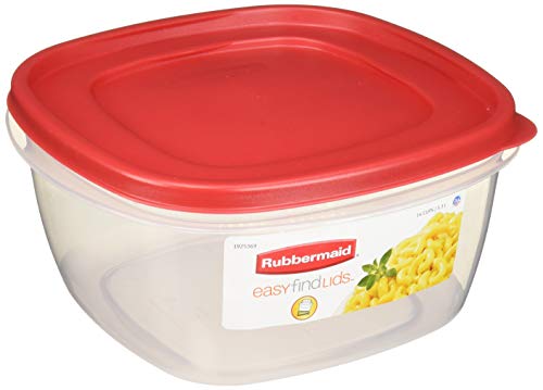 Rubbermaid 085275709254 Easy-Find Lid Food Storage Container, 14-Cups, Pack of 2, 2-Pack, Red