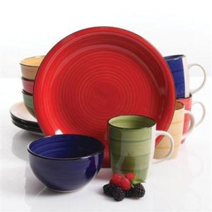 Gibson 12 Piece Color Vibes Stoneware Dinnerware Set for 4