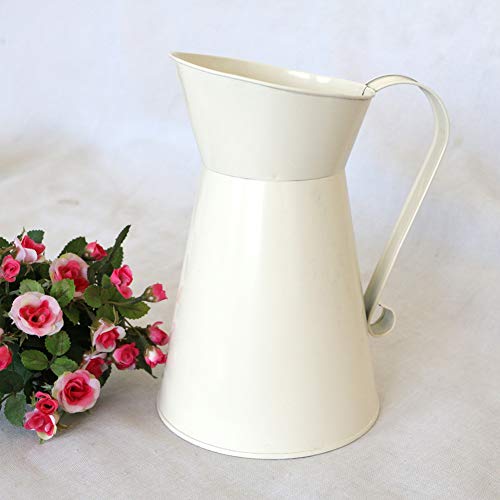 lightclub Iron Pastoral Coffee Kettle Shape Iron Vase Flower Pot Storage Container Home Decor