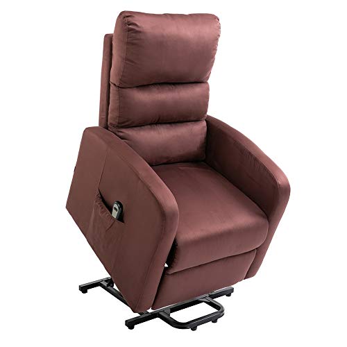 Homegear Microfiber Power Lift Recliner Chair with Electric Recline and Remote Chocolate