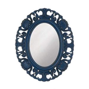 Accent Plus 10018871 Blue Scallop Wall Mirror, White