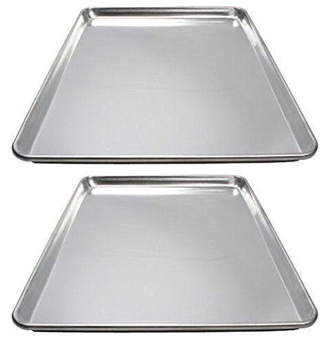 Winware ALXP-1826 Commercial Full-Size Sheet Pans, Set of 2 (18-Inch x 26-Inch, Aluminum)
