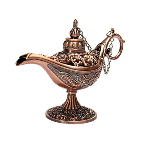 856store Vintage Aladdin Lamp Tea Pot Zinc Alloy Office Home Desktop Decor Collection