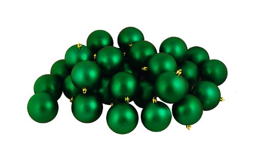 Northlight 32ct Green Shatterproof Matte Christmas Ball Ornaments 3.25 (80mm)