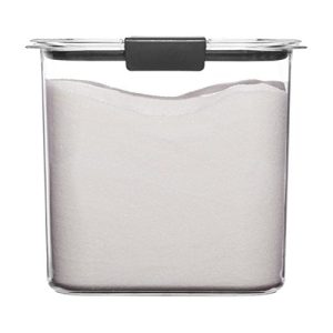 Rubbermaid Container, BPA-Free Plastic, Clear Brilliance Pantry Airtight Food Storage, Open Stock, Sugar (12 Cup)