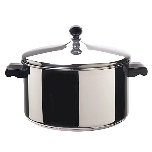Farberware Classic Stainless Steel 6-Quart Covered Stockpot, Silver - 50005