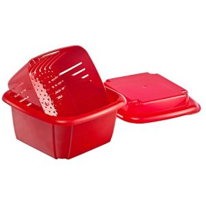 Hutzler 374RD Berry Keeper Box, 1 Quart, Red