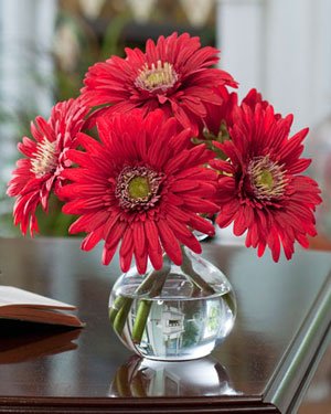 Gerbera Silk Flower Arrangement - Red