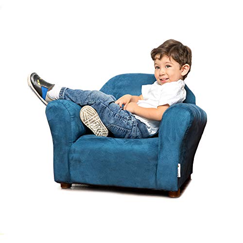 Keet Roundy Microsuede Children's Chair, Navy