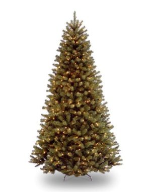 National Tree 7.5 Foot North Valley Spruce Tree with 550 Dual Color LED Lights and On/Off Switch, Hinged (NRV7-300LD-75S)