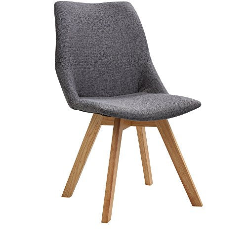 Versanora VNF-00030 Moderna Stylish Beautiful Accent Modern Fabric Contoured Chair-Grey, Single,