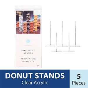 Darice Victoria Lynn Clear Acrylic Donut Stand, 5 Piece Set with Two 10 and Three 15 Stands - Donut Stands to Display Treats at Weddings, Showers and Other Events, Easy to Use Donut Display FBAB071FHR5CB