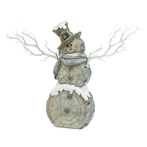 Christmas Collection 10018583 Snowman Statue with Twig Lights, Multicolor