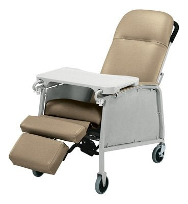 Lumex Three-Position Clinical Care Recliner, Warm Taupe, 574G409