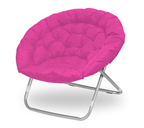 Urban Shop WK656343 Pink Oversized Saucer Chair