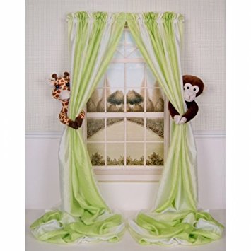 Curtain Critters ALGFMY240510COL Plush Safari Giraffe and Chocolate Monkey Curtain Tieback Collector Set FBAB0042GTB44