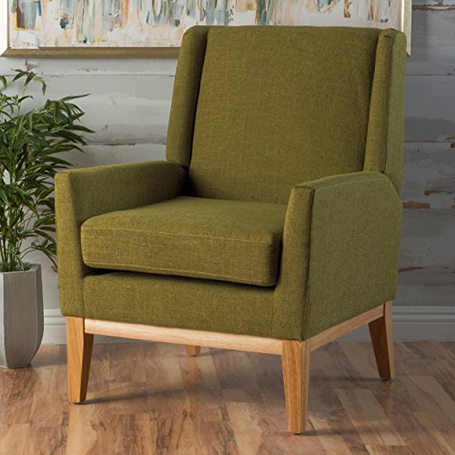 Christopher Knight Home 299399 Aurla Mid-Century Fabric Accent Chair, Green