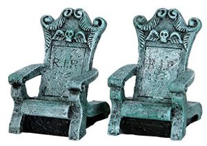Lemax Spooky Town Tombstone Chairs, Set of 2 #34615