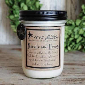 1803 Candles - 14 oz. Jar Soy Candles - (Biscuits and Honey)