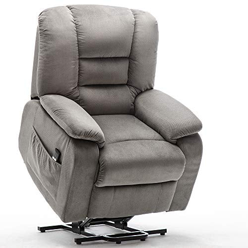 Oversize Lift Chair 400 LB Heavy Duty,JULYFOX Infinite Position Electric Lift Recliner Sofa Lifts You Up W/ 2 Button Remote Overstuffed Stand Up Lift Chair Office Lounge Chair High Back Grey
