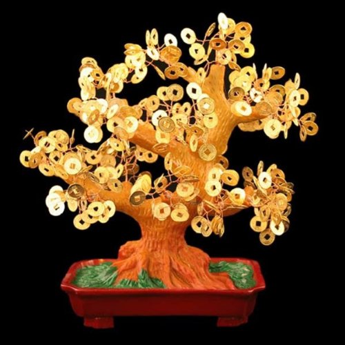 Stunning Artificial Chinese Coin Money Tree S