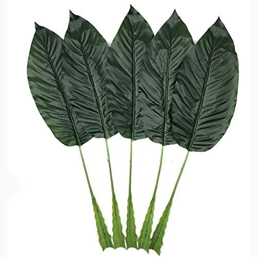 PinnacleT1 Large Artificial Tropical Leaf - Artificial Bird of Paradise Leaves for floral Arrangement,Fake Artificial leaf for Home Kitchen Party Decorations