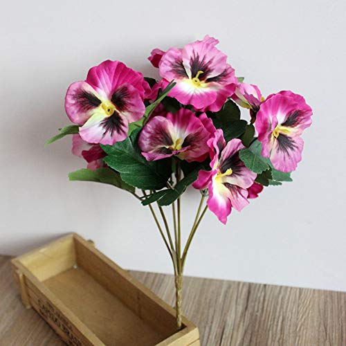 PAUL88 Artificial Flowers Home Fake Decor Table Pansy Ornament Wedding Bouquet Office Party Simulation Plant Desk Hotel