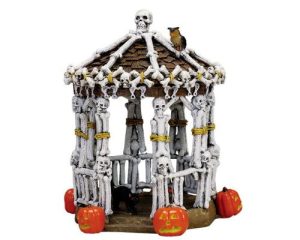 Lemax Spooky Town Village Skeleton Gazebo Table Piece #73609