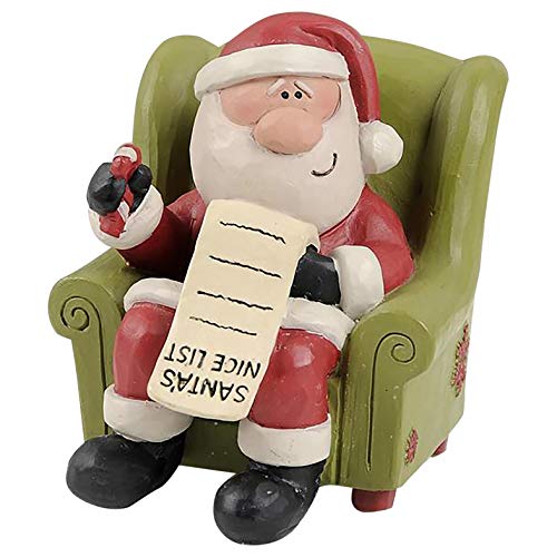 Blossom Bucket Santa in Chair with Nice List