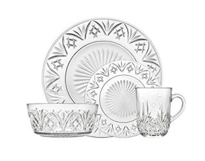 Godinger Dublin Dinnerware Set - Includes Dinner Plates, Dessert Plates, Bowls and Mugs - Set of 16