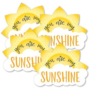 You are My Sunshine - Sun and Cloud Decorations DIY Baby Shower or Birthday Party Essentials - Set of 20