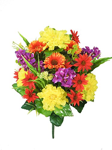 Admired By Nature GPB3329-COUNTRY 18 Stems Zinnia, Daisy, Lupine, Country, Piece