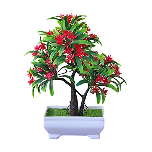 LAA 1pcs Fake Potted Plants Plastic Fake Tree Plants Artificial Plants Mini Fake Potted Artificial Plant Potted Potted Artificial Plants Bushes Faux Potted for Bathroom,House Decorations