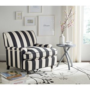 Safavieh Mercer Collection Chloe Club Chair, Black and White