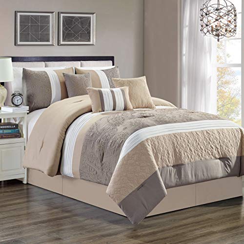 11 Piece Delano Taupe Bed in a Bag Set Cal King
