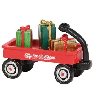 Department 56 Village Collections Accessories Christmas in a Wagon Figurine, 1.5, Multicolor