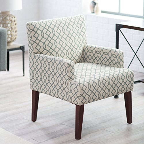 Belham Living Geo Accent Blue Gray Geometric Color Chair with Arms