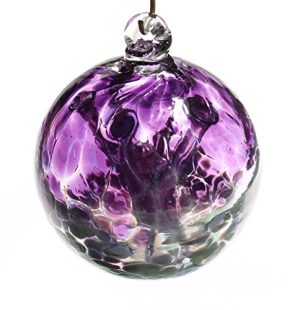 Witch Ball Spirit Tree Violet (Mini) 2.5 Inch by Iron Art Glass Designs