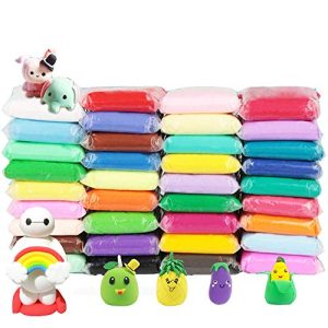 36 PCS Air Dry Clay,Colorful Children Modeling Soft Clay with Tools,Creative Art DIY Crafts,Perfect Gifts for Kids.