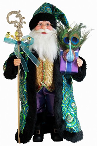 Windy Hill Collection 16 Inch Standing Stunning Sequin Santa Claus Christmas Figurine Figure Decoration 167220
