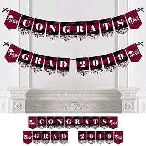 Maroon Grad - Best is Yet to Come - Burgundy Graduation Party Bunting Banner - Party Decorations - Congrats Grad 2019