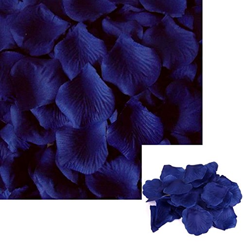 FuzzyGreen Pretty 1000 PCS Assorted Colored Romantic Artificial Navy Blue Rose Flower Mixed Petals for Wedding Party Home Indoor Outdoor Decoration
