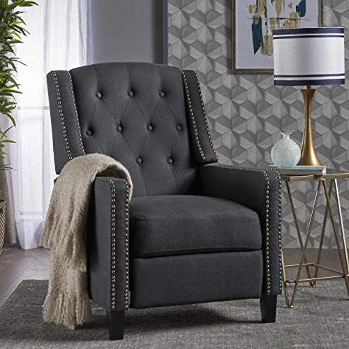 Christopher Knight Home 302093 Ingrid Recliner Chair, Charcoal