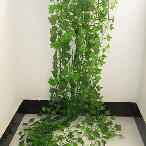 2.4M Artificial Green Leaf Plants Vine Fake Foliage Flowers Home Decor Plastic Artificial Flower String