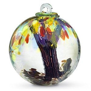 Witch Ball Spirit Tree Shangri-La 4 Inch by Iron Art Glass Designs