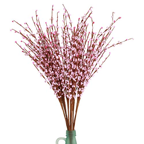 lvmeng10 Pieces 29.5 Long of Jasmine Artificial Flower Artificial Flowers Fake Flower for Wedding Home Office Party Hotel Restaurant Patio or Yard Decoration(White) (Pink)