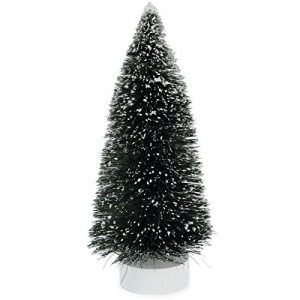 Darice 2513-353 Green Sisal Tree with Frost on White Wood Base, 8.5 by 3.5-Inch