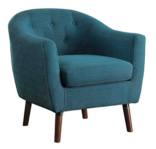 Homelegance Lucille Fabric Pub Barrel Chair, Blue