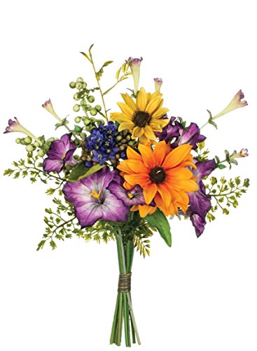 Sullivans Multicolored Mixed Flower Bouquet Polyester Artificial Flowers